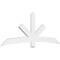 Ekena Millwork Alberta Architectural Grade PVC Gable Bracket, 96"W x 36"H x 2"D x 6"F, 9/12 Pitch GBP096X36X0206ALB00 - alternate 1